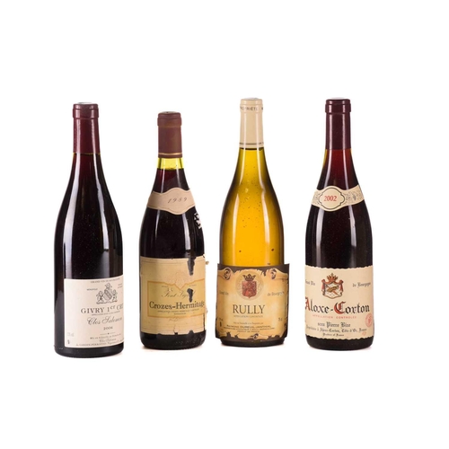 241 - Two part cases of mixed wine, comprising a 2006 Givry 1er Cru Clos Salomon, 2002 Aloxe-Corton, Rully... 