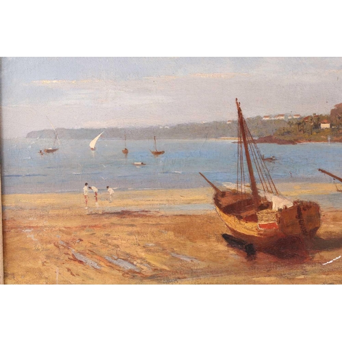 25 - Horace Van Ruith (1839-1923) British/German, 'Malabar Point, Bombay', oil on board, signed to lower ... 