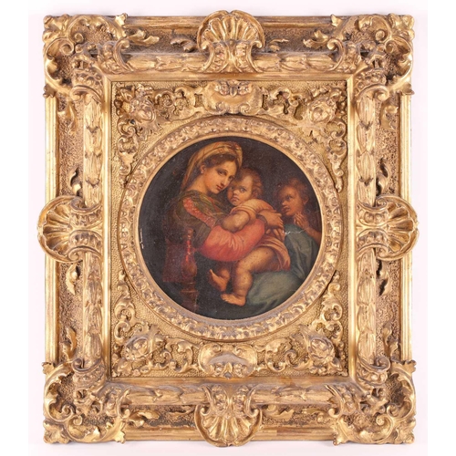 29 - 19th century school, 'Simeon with the infant Jesus', oil on canvas, 55 cm x 47 cm in a gilt frame, t... 