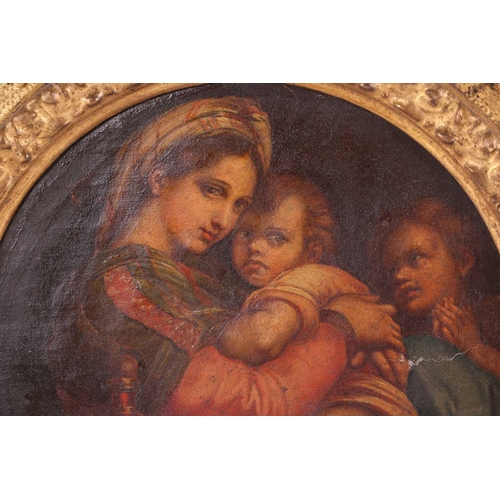 29 - 19th century school, 'Simeon with the infant Jesus', oil on canvas, 55 cm x 47 cm in a gilt frame, t... 