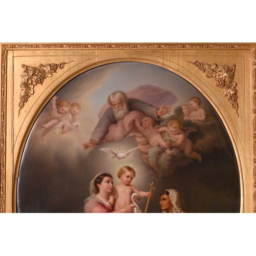 3 - A large KPM Berlin oval porcelain plaque, after Bartolomé Esteban Murillo (1617-1682) Spanish, 'The ... 