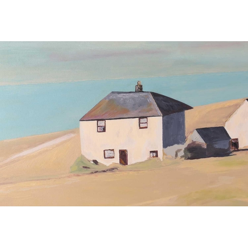 39 - Marinela Marin (b. 1981), 'Judd's Farm, Sussex', coastal landscape, unframed oil on canvas, signed t... 