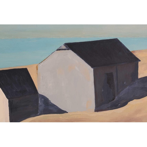 39 - Marinela Marin (b. 1981), 'Judd's Farm, Sussex', coastal landscape, unframed oil on canvas, signed t... 