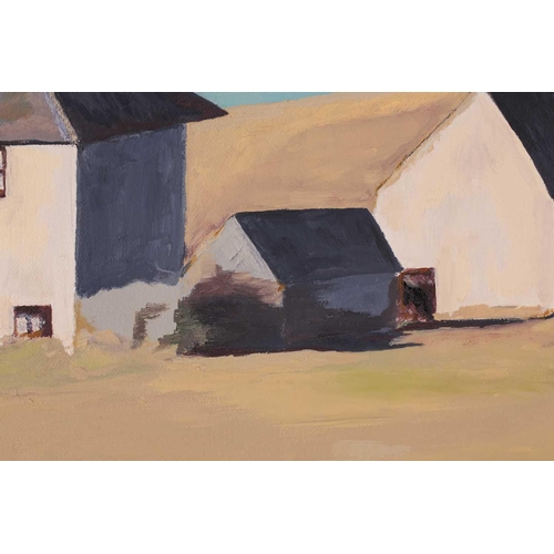 39 - Marinela Marin (b. 1981), 'Judd's Farm, Sussex', coastal landscape, unframed oil on canvas, signed t... 