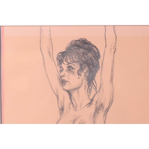 48 - † Frank Martin (1921-2005), study of a female nude, graphite on paper, signed to lower left corner, ... 