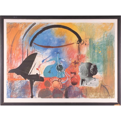 52 - † Jamie Boyd (b.1948), 'Concert with Cellist', limited edition signed abstract print, numbered 35/27... 