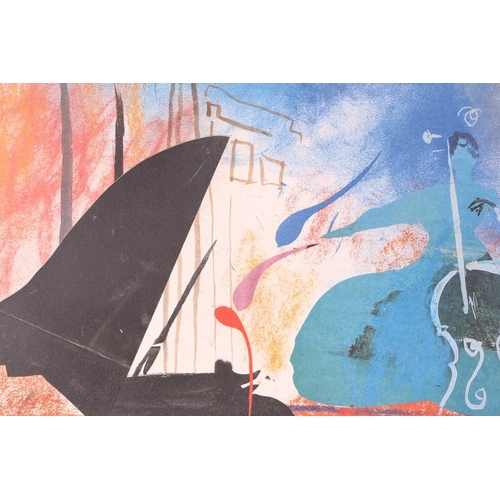 52 - † Jamie Boyd (b.1948), 'Concert with Cellist', limited edition signed abstract print, numbered 35/27... 