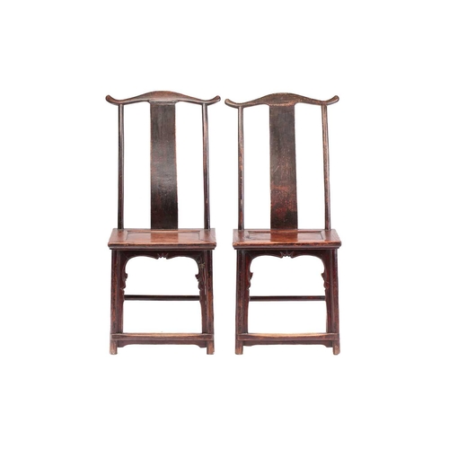 65 - A pair of probably Northern Chinese elm wood (Yumu) 