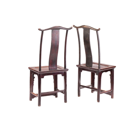 65 - A pair of probably Northern Chinese elm wood (Yumu) 