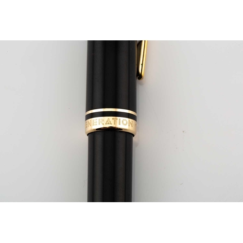 191 - Montblanc Generation Rollerball pen, with twist mechanism, barrel in black resin, gold-tone hardware... 