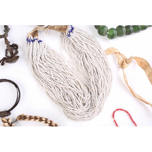 71 - A large collection of principally West African jewellery, to include Ghanaian glass bead necklaces, ... 