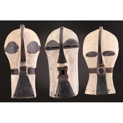 89 - A Songye Kikashi kifwebe, Democratic Republic of Congo, with fine incised linear carving and protrud... 