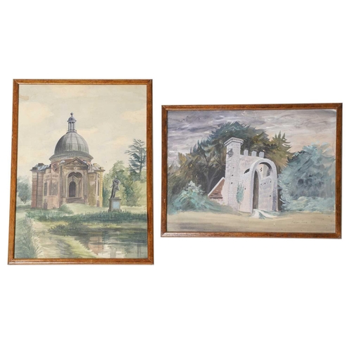 10 - Barbara Mildred Jones (1912-1978), a pair of watercolours, each of rural buildings, signed and dated... 