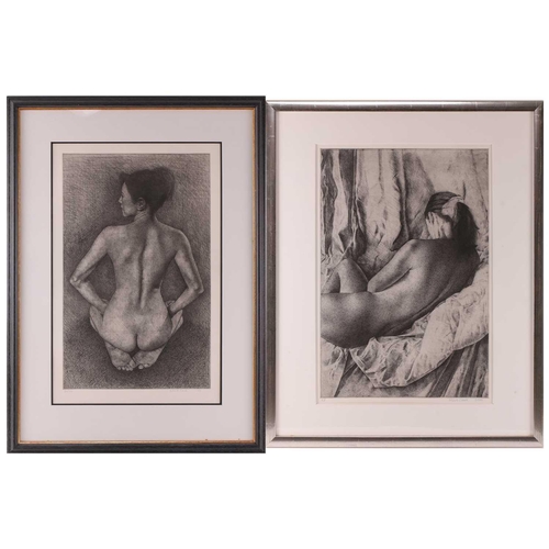 22 - † Mark Clark (b.1959), two etchings, female nudes, the largest an artist proof, signed and dated 200... 