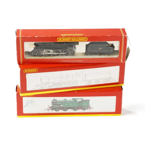 305 - Three boxed Hornby Railways locomotives, comprising R2214B GNR 0-6-2T Locomotive '1730', R 2232 GWR ... 