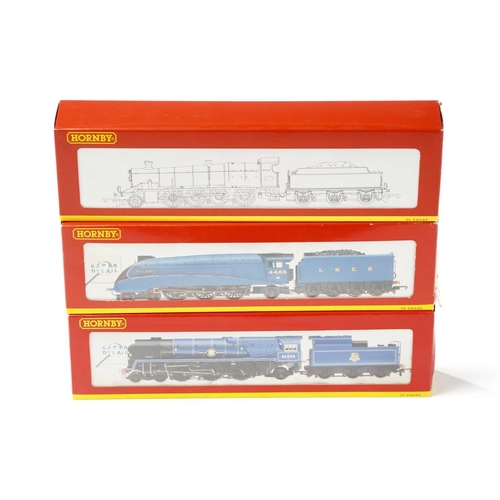 307 - Three boxed Hornby Railways locomotives, R2059 LNER 4-6-2 'Mallard' Class A4, R2171 BR 4-6-2 'Canadi... 