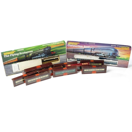 318 - Two Hornby Railways part Electric Train Sets, R778 Flying Scotsman and R836 Coronation Scot (each wi... 