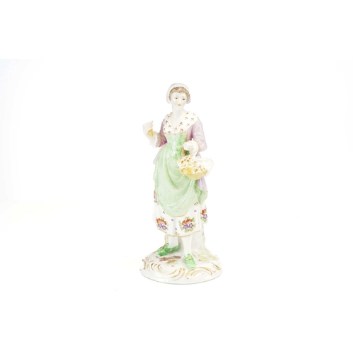 327 - A Royal Copenhagen porcelain figure (No 456) of a young faun seated on a classical column watched by... 