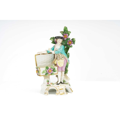 332 - A late 19th century Continental porcelain figure of an 18th century 