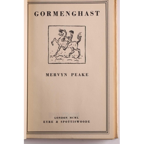 352 - Peake (Mervyn), The Gormenghast Trilogy, 1st editions, London: Eyre & Spottiswoode, 1946-59, 'Titus ... 