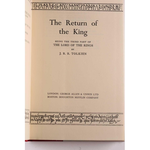 353 - Tolkien (J.R.R.) The Lord of the Rings, 3 volumes in a slip case, George Allen & Unwin Ltd, 'The Fel... 