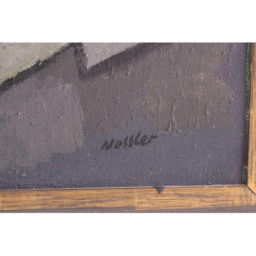 36 - Weller (20th century), abstract study of a bar, acrylic on canvas, signed to lower right corner, 59 ... 