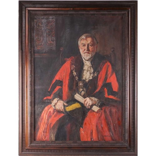 37 - † Edith M. Leeson Everett (1881–1965) British, portrait of Dr John Rudd Leeson, First Mayor of Twick... 