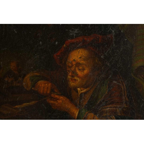 39 - Follower of Gerrit Dow (1613-1675), portrait of a scholar, oil on copper, 25 cm x 21 cm unframed.