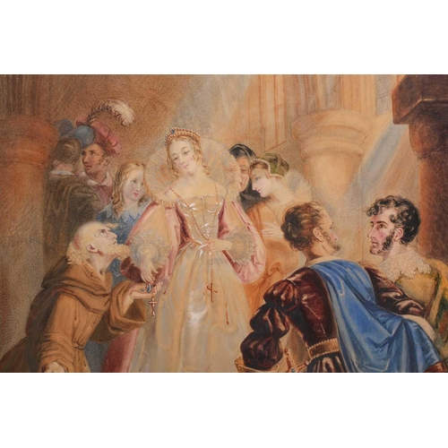 40 - Follower of Thomas Stothard (1755-1834), Charity and Loyalty, watercolour, a pair, 95 cm x 78 cm and... 