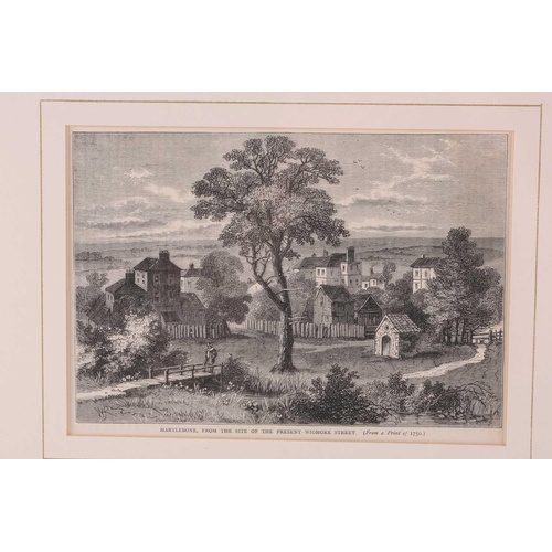 49 - A collection of fourteen black and white book plate etchings of London and its environs, comprising ... 