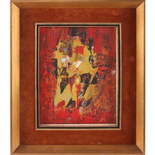 5 - Early 20th century school, abstract study in colours, oil, monogrammed and dated 1935, oil on board,... 