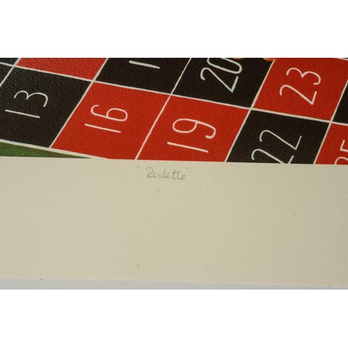 50 - † Beryl Cook (1926-2008), 'Roulette', limited edition coloured print, no. 326/395, titled and signed... 