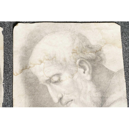 56 - A set of three 18th-century drawings after the old masters, pencil on paper, each 45.5 cm x 32 cm, u... 