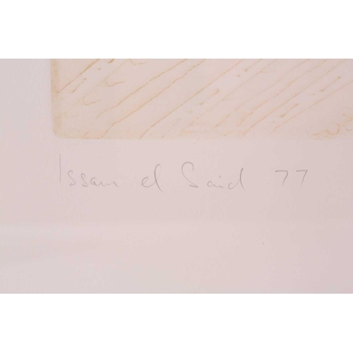 60 - Isaam El Said (1938-1988), 'Seated Woman', signed and dated 77 in pencil, edition 10/30, coloured et... 