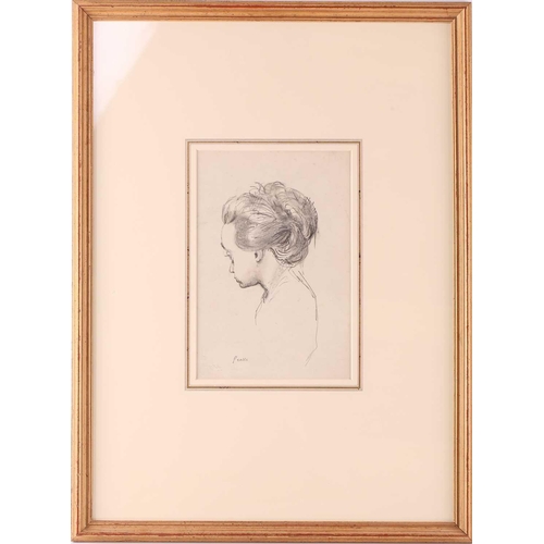 63 - † Mervyn Peake (1911-67), 'Portrait of Maeve, Head Turned,' pencil on paper, signed, 25 cm x 16.5 cm... 