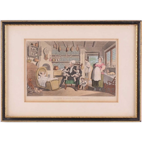 68 - A collection of eleven Rowlandson 'Dr. Syntax' coloured prints, each framed and glazed.