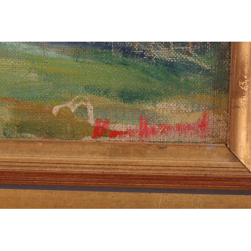 8 - † Hermione Hammond (1910-2005), 'South Downs', oil on canvas, signed lower right ,15.5 cm x 21.5 cm ... 