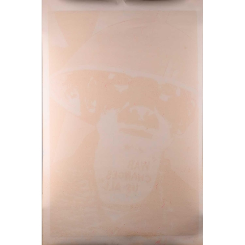 24 - An original and iconic American anti-Vietnam war political blacklight poster, 'War Changes Us All', ... 