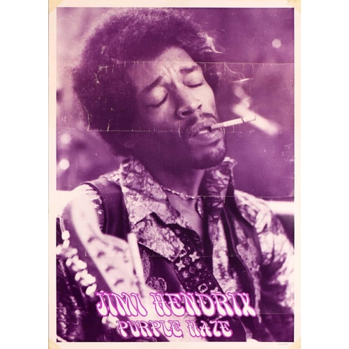 45 - Three original late 1960s / early 1970s American music posters, comprising: Jimi Hendrix; 'Purple Ha... 