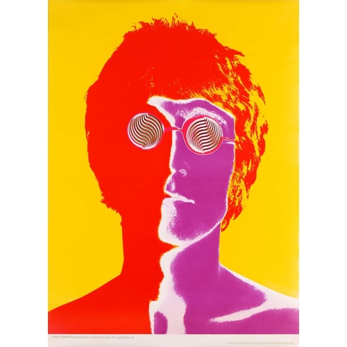 47 - The Beatles: John Lennon and Ringo Starr, two posters, photographs by Richard Avedon for Look Magazi... 