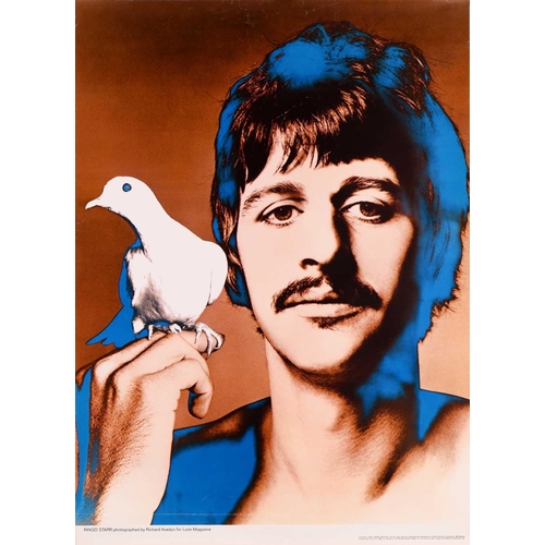 47 - The Beatles: John Lennon and Ringo Starr, two posters, photographs by Richard Avedon for Look Magazi... 