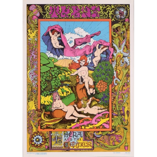 54 - An original 1967 psychedelic poster, 'There & the Centaur', published by Funky Features of San Franc... 