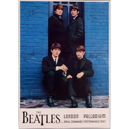 85 - The Beatles: a 1964 Lithographic poster, 'London Palladium, Royal Command Performance', Louis F Dew,... 