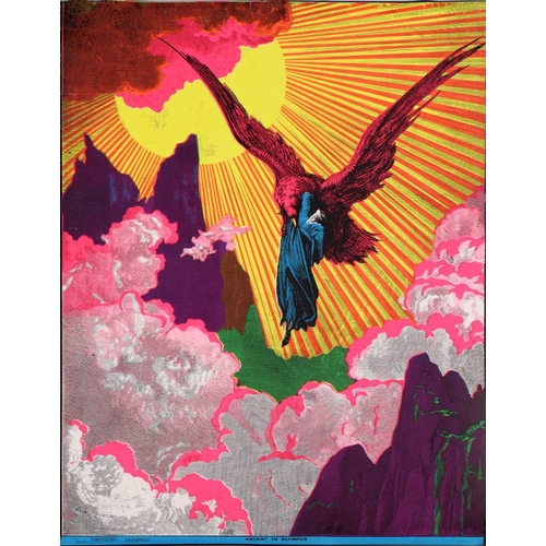 96 - Three original psychedelic black light posters, 'Ascent to Olympus', by Funky Features of Sausalito ... 