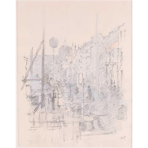 102 - † Roger de Grey (1918-1995), 'Giudecca Notebook VI', chalk on paper, initialled, 65 cm x 56 cm frame... 