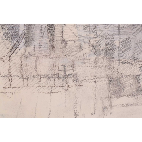 102 - † Roger de Grey (1918-1995), 'Giudecca Notebook VI', chalk on paper, initialled, 65 cm x 56 cm frame... 