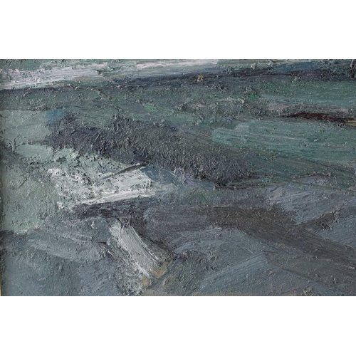 105 - † Arthur Richard Neal (b.1952) British, 'White Ferry. Winter Evening.', initialled, large oil on boa... 