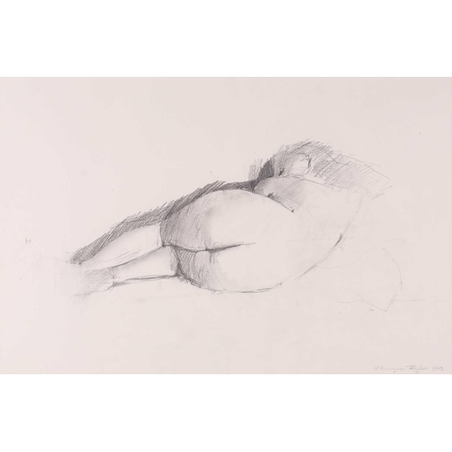 121 - † Nicolas Granger-Taylor (b.1963), 'Reclining Nude', pencil on paper, 30.5 cm x 45 cm, together with... 