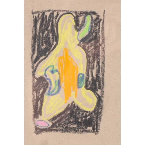 122 - † John Hoyland (1934-2011) British, 'Heavenly Denizen', pastel on card, signed and dated '87, 41 cm ... 