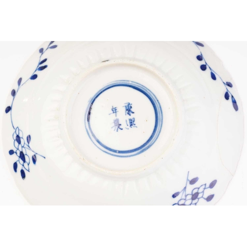 162 - A collection of Chinese blue & white porcelain, Qing, 19th century and later, comprising a dragon bo... 